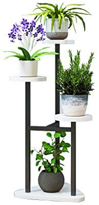 Blumenständer, dreieckiger Blumenständer aus Schmiedeeisen, schlicht und modisch (Farbe: A)