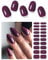 AutyaMee Semi Cured Gel Nail Strips (Burgundy Plum), Deep Purple, 20 Pcs Gel Nail Wraps, Stickers, UV Light Required, Salon Quality, Long Lasting