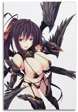 VZTTSVHE Poster auf Leinwand mit Aufschrift High School DxD Himejima Akeno, Motiv: Hot Character, Wandkunst, Wohnzimmer, Schlafzimmer, Dekoration, Poster, 20 x 30 cm, ungerahmter Stil