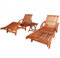 ShGaxin Sonnenliegen 2 STK. mit Tisch Akazie Massivholz, Gartenliege, Liegestuhl, Sonnenstuhl, Sonneninsel Outdoor, Liegen, Gartenmöbel, Bäderliege, Relaxliege - 274662