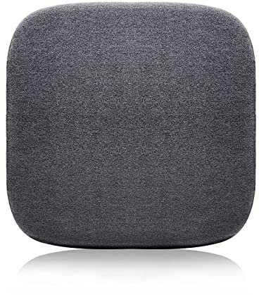 Cojín cuadrado de espuma viscoelástica de 16 pulgadas para taburetes de mostrador y sillas de comedor, respaldo de goma antideslizante, cojín grueso para bar y cafetería, color gris oscuro