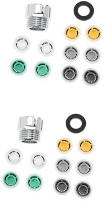 jojofuny 2sets Shower Head Adapter Water Pressure Reducer Flow Limiter for Hard Water Easy Install Random Color