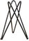 RALIYATX Soporte para plantas de aire, soporte de metal para flores, diseño geométrico de hierro Tillandsia, color negro