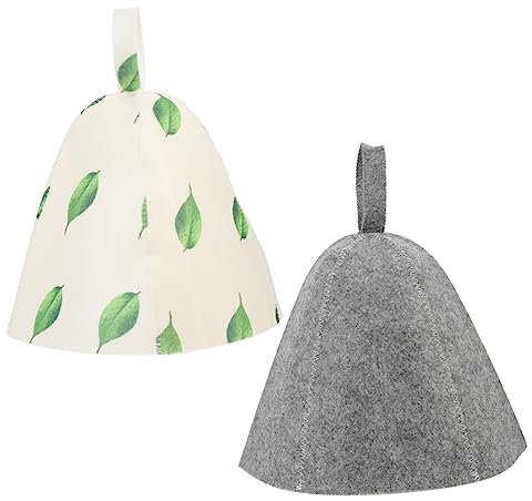 DECOMELODY Saunahut Aus Filz Für Damen Und Mädchen Atmungsaktiv Großer Badehut Mit Aufhängering Kopfschutz Für Sauna Bad Und Camping