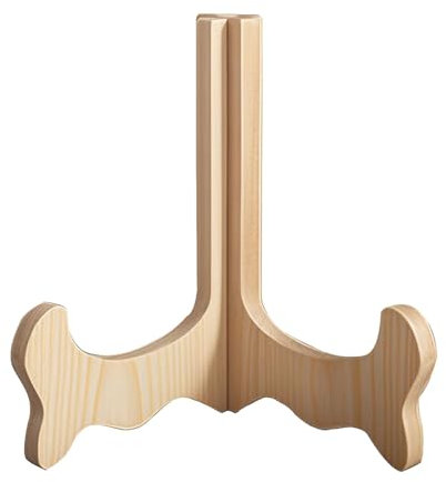 Qwrqwr Tellerständer zur Holz Aufsteller Tellerhalter Fotoaufsteller Bilderrahmen Ständer Tisch Mini Staffelei Kann als Dekorative Stützen für Platten Schallplatten Bücher und Plakette