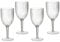 eMKay® Pack of 4 Reusable Dimple Plastic Wine Glasses – Elegant 400ml Acrylic Goblets, 20cm Tall – Lightweight, Shatterproof & Glass-Look – Perfect for Camping, Picnics, Outdoor Dining & Everyday Use
