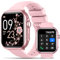 BANLVS Smartwatch Damen mit 1000mAh Akku, 1,85’’ AMOLED Fitnessuhr Damen mit Telefonfunktion/5ATM Wasserdicht/120+ Sportmodi/Herzfrequenz/SpO2/Blutdruck, Smartwatch für Android iOS, Rosa