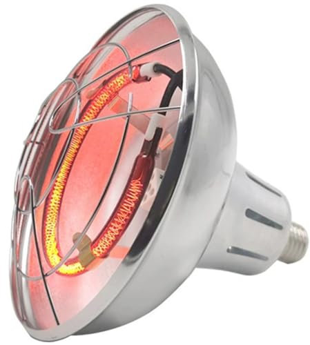 SUDOCA Lampada riscaldante alogena a infrarossi Potenziata per Pulcini, Cuccioli e rettili, Riscaldamento Continuo 200W-400W, covatrice per polli, favorevole alla Crescita degli Animali, 220V
