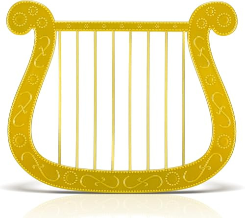 Gold Angel Harp Prop - Dekorative Lyra Harfe Zubehör für Kostüm, Cosplay, Halloween oder Mottopartys