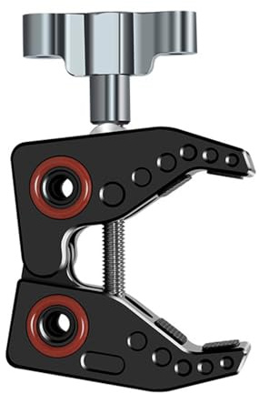 Super morsetto resistente in lega di alluminio multifunzione con fori per viti da 1 4 pollici 3 8 fori per viti Design antiscivolo facile bloccaggio per luci LED Flash microfono fotocamera accessori