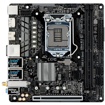 Gaming WiFi Carte mère Fit for ASRock H370M-ITX/ac Mini-ITX LGA 1151 Ultra M.2 Wi-FI 5 DDR4 Intel H370 for processeurs i3-8100 i5-9600K i5-9400 i7-9700K