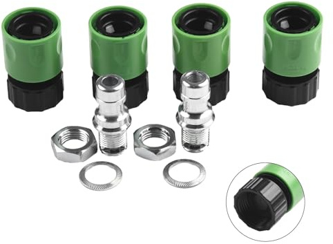WheatThrive Lawn Mower Deck Wash Kit, Hose Adapter for Cub Cadet, MTD, Troy-Bilt, Craftsman, Quick Connect Nozzle, 4-Pack