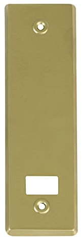 Amig - Embellecedor o Tapa de Aluminio con Acabado en Dorado para Recogedor de Persianas - Medidas: 22,2 x 6,5 cm - Distancia entre tornillos 17 cm - Espesor 0,5 mm