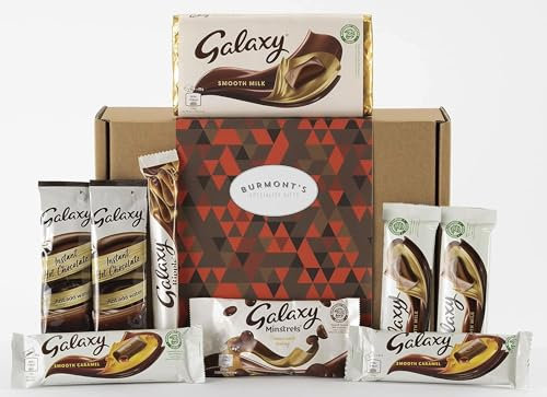 Galaxy Ultimate Chocolate Selection Gift Box - Includes Hot Chocolate, Ripple, Minstrels, Caramel & More - Hamper Exclusive to Burmont's