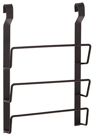 Premier Housewares Hanging Shelves 3 Tiered Wall Mounted Small Ladder Shelf Black Finish Iron Corner Shelf 7 x 24 x 36