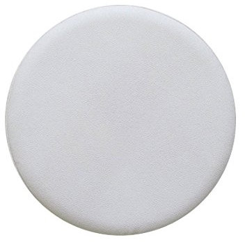 Levoberg Hocker Bezug Schutzbezug für Rundhocker aus Kunstleder rund Bar Bezug Sitz Kissen Weiß Durchmesser 35cm