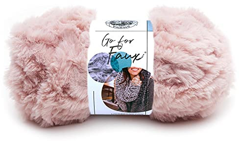 Lion Brand Pelote de laine en fausse fourrure volumineuse pour tricot, crochet et loisirs créatifs - Caniche rose