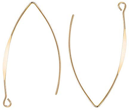 BENECREAT 20 PCS Ganci per Orecchini placcati 18K Oro Accessori in Ottone Dorato per Gioielli Artigianali