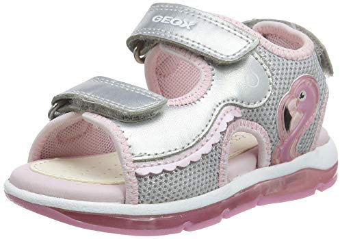 Geox B Sandal Todo Girl B, Sandali Bambine e ragazze, Argento/Rosa (Silver/Pink), 26 EU