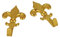 Mobila RS01940 - Ganci per quadri modello GIGLIO, 19 x 32 mm, finitura ottone lucido, 5 pezzi