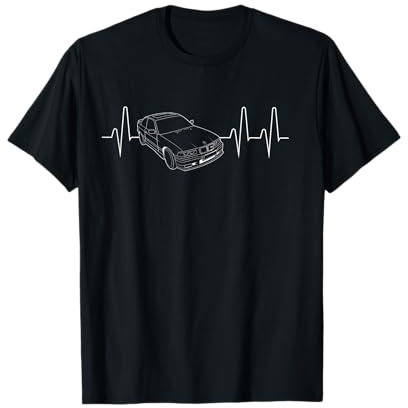 E36 Autofahrer Herzschlaglinie Autoliebhaber T-Shirt