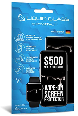 Luvvitt Pellicola protettiva in vetro liquido con protezione per lo schermo da 500 dollari – antigraffio con rivestimento nano per tutti gli Apple Samsung e altri telefoni tablet Smart Watch iPhone