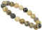 ELEDORO Stretch Armband aus echten Edelsteinen-Perlen 10mm: für Energie und Harmonie (Lemon Chrysopras)