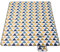 SONGMICS Picknickdecke, 300 x 200 cm, groß, Campingdecke, für Park, Garten, Strand, wasserdicht, faltbar, gelbe und Blaue Dreiecke GCM073Q01, Yellow and Blue Triangle Pattern