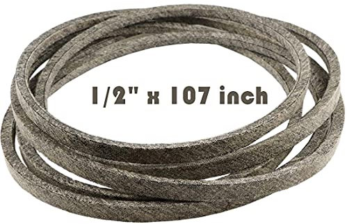 Lame del piatto di taglio per trattorino tosaerba Cinghia di trasmissione per AYP 5308H, Cub Cadet 954-3066, MTD/Troy-Bilt 954-0215 954-0225 1/2 x 107 Realizzato in Kevlar