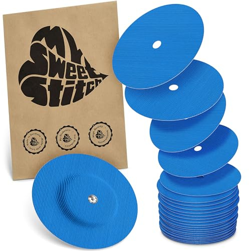 MySweetStitch - 25 x FreeStyle Libre 1 & 2 cerotti sensore, Overpatch rotondo Ø 65mm, con foro di ventilazione, cerotto impermeabile, traspirante, Blu