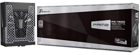 SeaSonic Prime PX - Fuente de alimentación ATX (1600 W), Color Negro