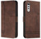 Lihondar Kompatibel mit LG Velvet/G9/G900 Hülle, Handyhülle LG Velvet/G9/G900, Premium Leder Klappbar Schutzhülle Tasche Wallet mit Brieftasche [Standfunktion] Cover Flip Case Klapphülle (Braun)
