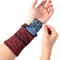 Handgelenk Beutel, Sport Handgelenktasche mit Reißverschluss, für Laufen, Joggen, Spazieren, Gassi gehen, Fahrrad und Yoga etc (Purplish Red, L)