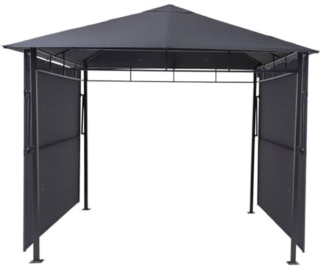 Hespéride - Gartenlaube Omelya grau - 3 x 3 m - Schiefer