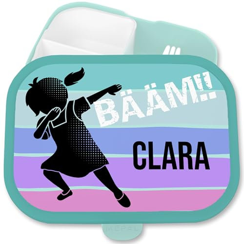 Brotdose Kinder Campus für Mepal - Cool Kids - BÄÄM Schulkind Mädchen - Einschulung Schulanfang - 750 ml - Türkis - schulanfänger vorschulkinder geschenke junge zur brotdosen jausendose