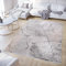 TAPISO Crystal Tapis Poils Courts Moderne Gris Or Blanc Feuilles de Palmier Effet 3D Brillant Doux Tapis Salon Chambre Adulte Salle à Manger Oeko-TEX 200 x 300 cm