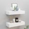 FENLAX Schubladenregal 2 Pcs 60x23,5x10 cm MDF, Metall Weiß Wandschrank Wandboard Mit Schublade Schweberegal Mit Schublade Wandregal Mit Schubladen Hängeschublade Wohnwand Modern Hängeschrank