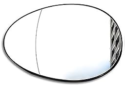 FREEZER DOOR WING MIRROR GLASS For BMW For Mini For R56 2th Generation Car Accessories Rearview Mirrors Glass Outside Door Side Mirror Lens with Heating (Color : 1PCS left side)