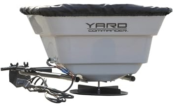 Yard Commander - 80 LB ATV/UTV Broadcast Spreader - 12-Volt Heavy Duty Motor - Salt, Seed, Fertilizer & More - Adjustable Drop Rate - Included Hopper Cover - Mounts to Front or Rear Utility Rack