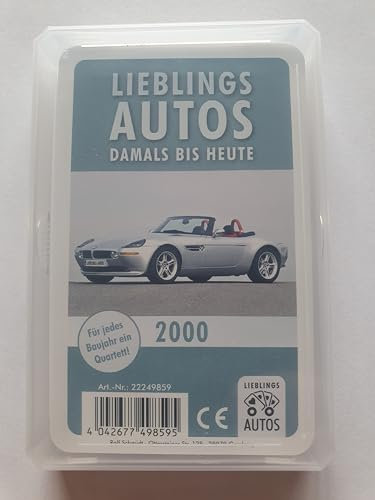 Lieblings Autos Auto Quartett 2000 Baujahr Geburtsjahr 25. Geburtstag Geschenk Spielkarten Neu