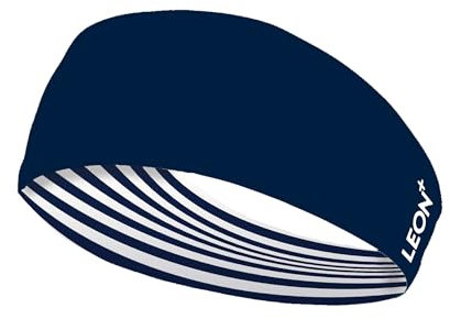 Sport Stirnband – Nachhaltig, Elastisch, Unisex (Navy & Weiß)