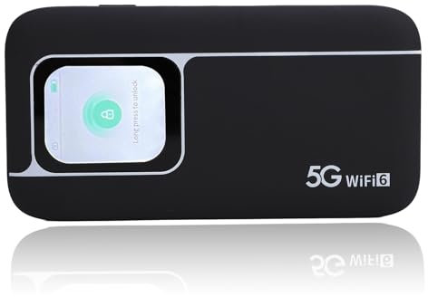 Punto de Acceso WiFi 5G Portátil para Viaje, Enrutador Móvil hasta 16 Usuarios, Requiere Tarjeta SIM, Compatible con 4G LTE