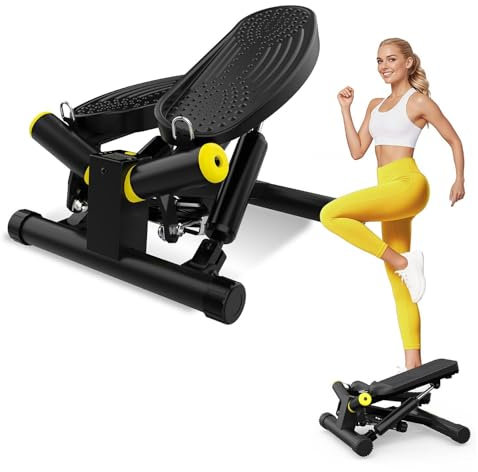 Mini stepper Twist Stepper con capacità di peso di 150 kg, mini stepper per allenamento completo del corpo, altezza regolabile, liscio e silenzioso, mini stepper per uomini e donne