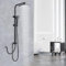 HOMELODY Duschsystem Ohne Armatur, Schwarz Regendusche Duscharmatur Edelstahl Duschset Eckig Regendusch, Verstellbarer DuschsäUle Mit Duschkopf Kopfbrause 20x20cm