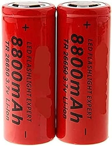 Batería De Iones De Litio De Alta Potencia 26650 3.7v 8800mah, Recargable para Linternas Luces LED Timbres Cámaras De Video Controles Remotos Baterías 2pcs