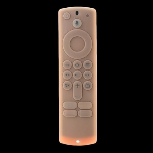 Coque de protection en silicone pour télécommande 3ème / 4K HD - Orange - Anti-dérapant - Avec dragonne