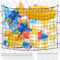 Pool Float Storage Bag - 150x210cm Extra Large Hanging Elastic Mesh Pool Storage with 20 Hooks and Ties, Swimming Pool Hanging Organiser Mesh for Inflatable Rafts, Noodles, Swimming Ring, Balls