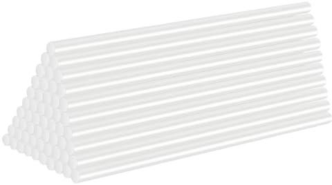 LNSYSNS 30 Pezzi Colla a Caldo 7mm, Resina EVA Colla Caldo, 70 X 300 mm Colla a Caldo Ricariche, Colore Bianco Trasparente Stick Colla a Caldo, per Decorazione, fai -da -te Fatti a man