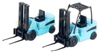 1:76 Per Piccolo Carrello Elevatore In Plastica Modello Di Auto Scena Statica Collezione Souvenir Auto Regalo Di Festa(Blue)