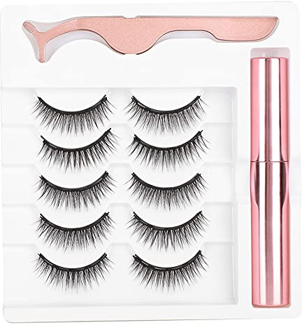 Magnetische falsche Wimpern, magnetischer flüssiger Eyeliner, Pinzetten-Set, einfacher Stick für unterwegs